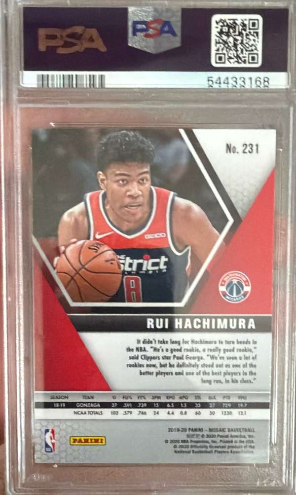 2019 Panini Mosaic #231 RUI HACHIMURA PSA PSA 10 SN54433168