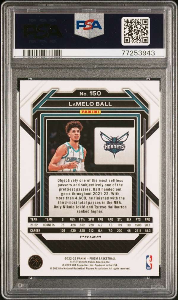 2022 Panini Prizm - Green Ice #150 LaMELO BALL PSA PSA 10 SN77253943