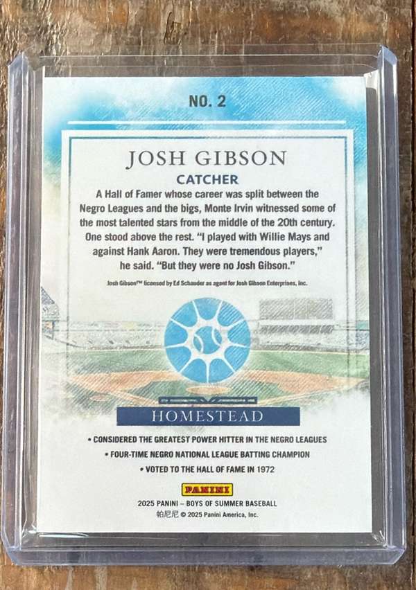 2025 Panini Boys of Summer - Red #2 Josh Gibson