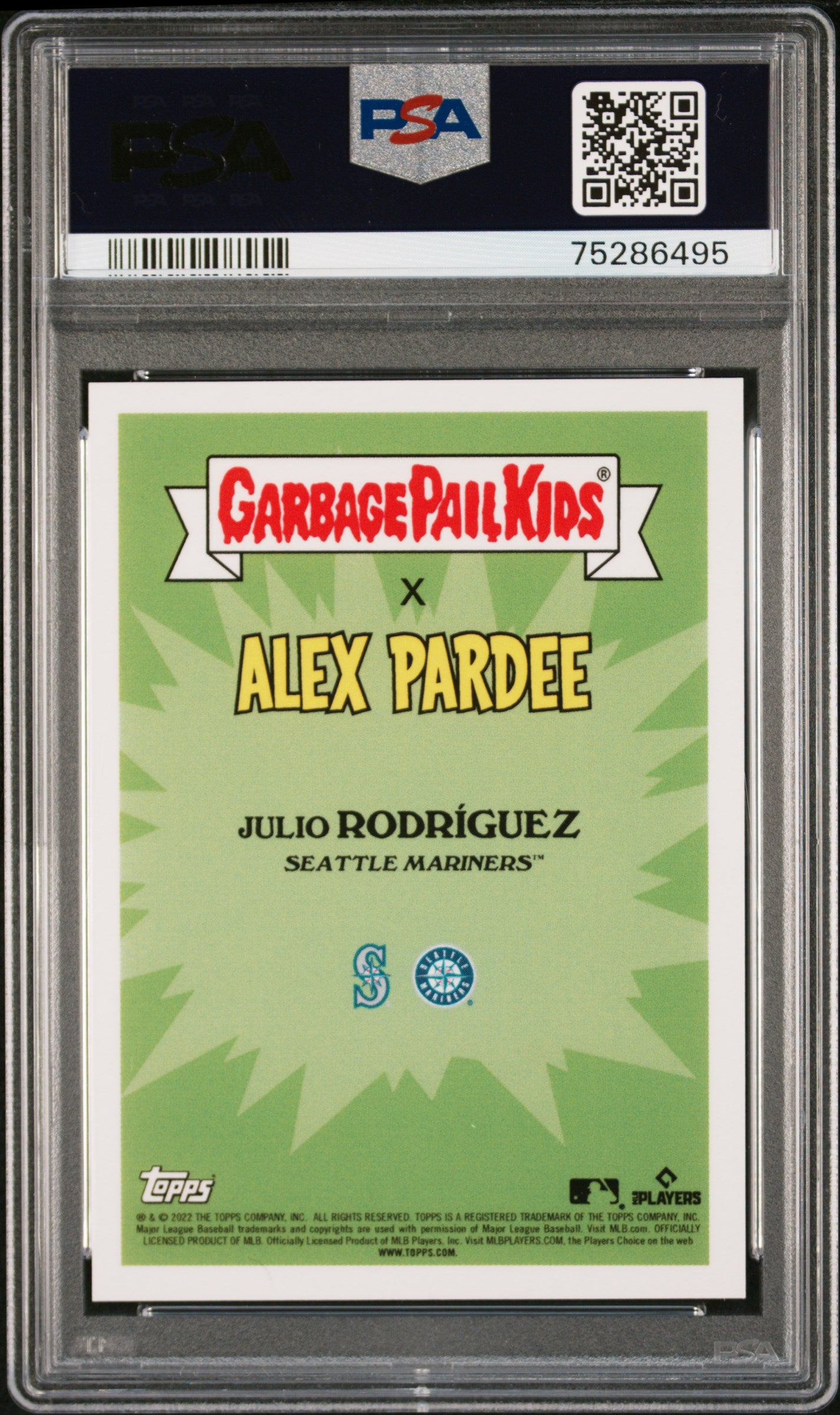 2022 Topps Grbg Pail Kids GpkXMlb Series 2 Alex Pardee #12a Hot Rodriguez PSA 10