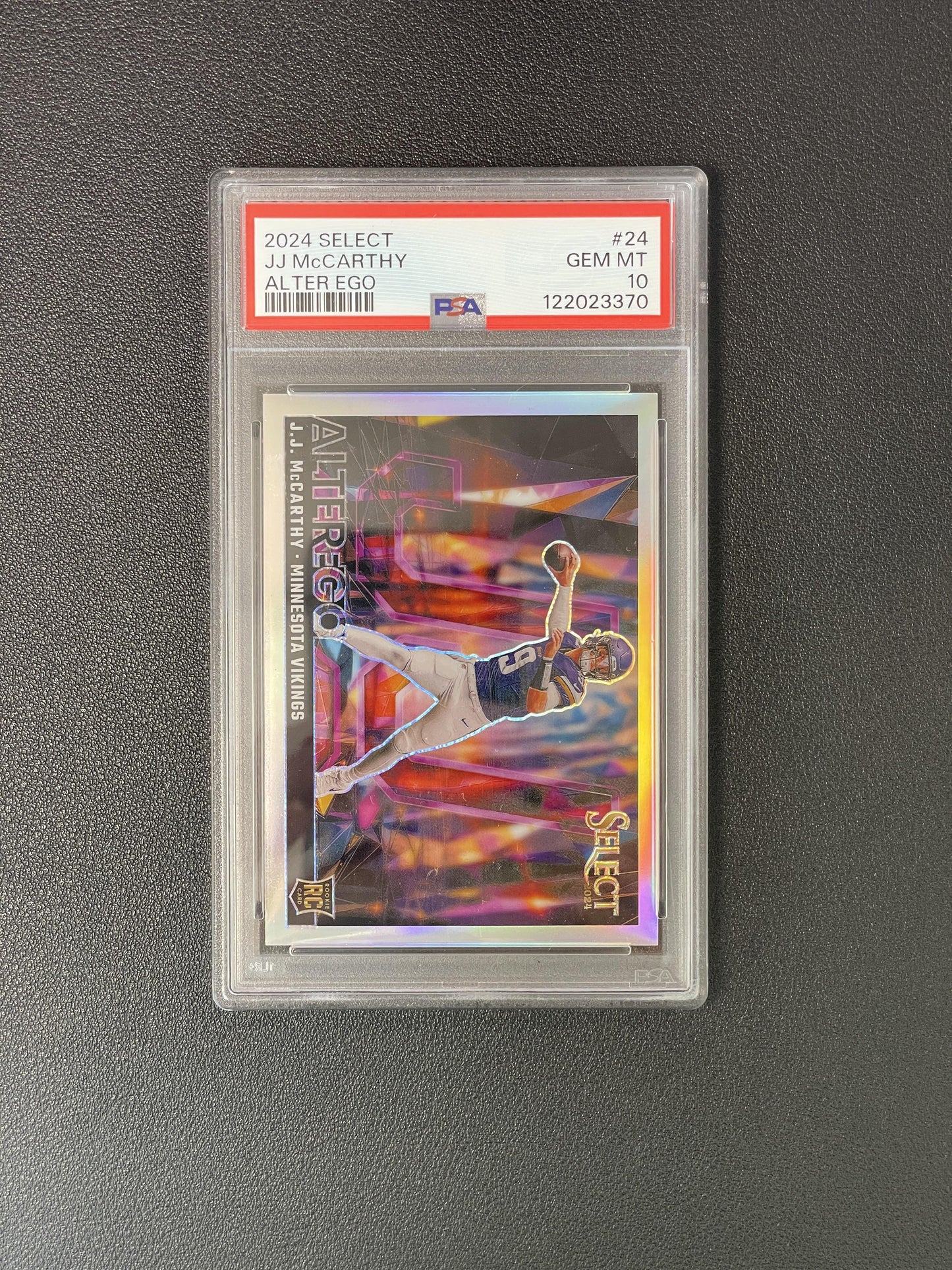 2024 Panini Select #24 J.J. McCarthy Alter Ego PSA 10