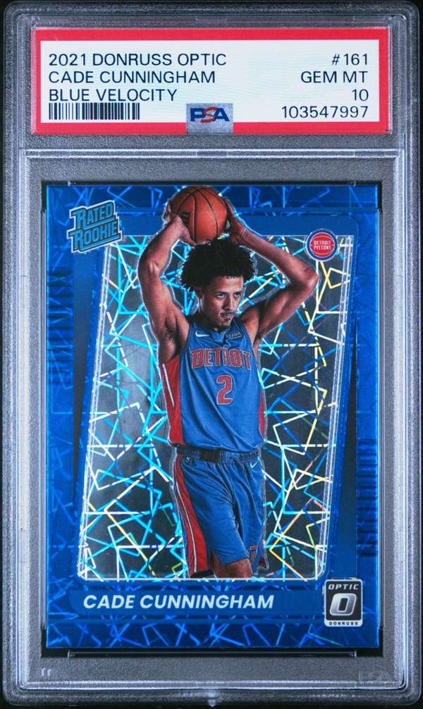 2021 Panini Donruss Optic - Blue Velocity #161 CADE CUNNINGHAM PSA 10