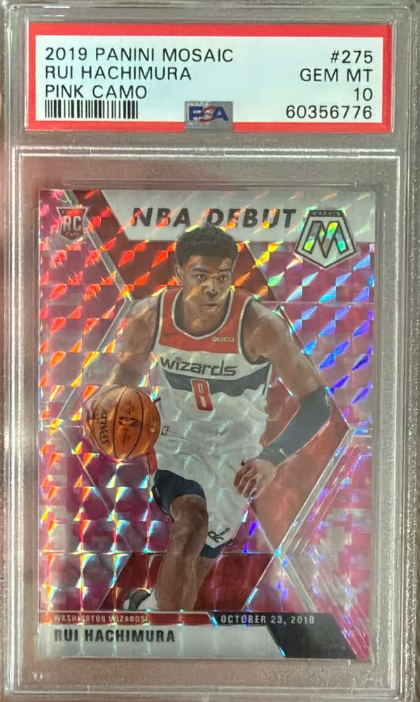 2019 Panini Mosaic - Pink Camo #275 RUI HACHIMURA PSA PSA 10 SN60356776