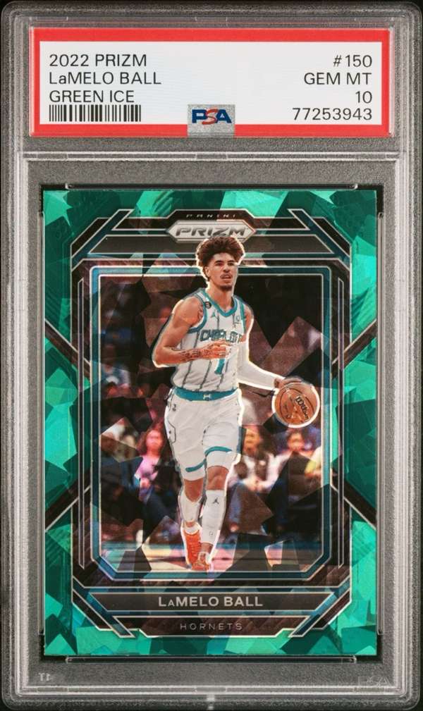 2022 Panini Prizm - Green Ice #150 LaMELO BALL PSA PSA 10 SN77253943