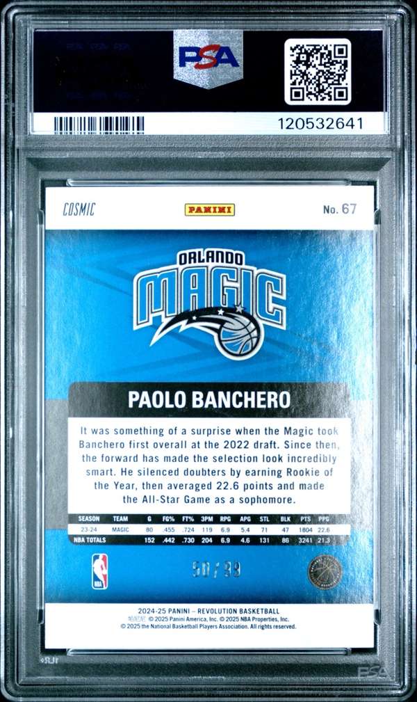 2024 Panini Revolution - Cosmic #67 PAOLO BANCHERO PSA PSA 10 SN120532641