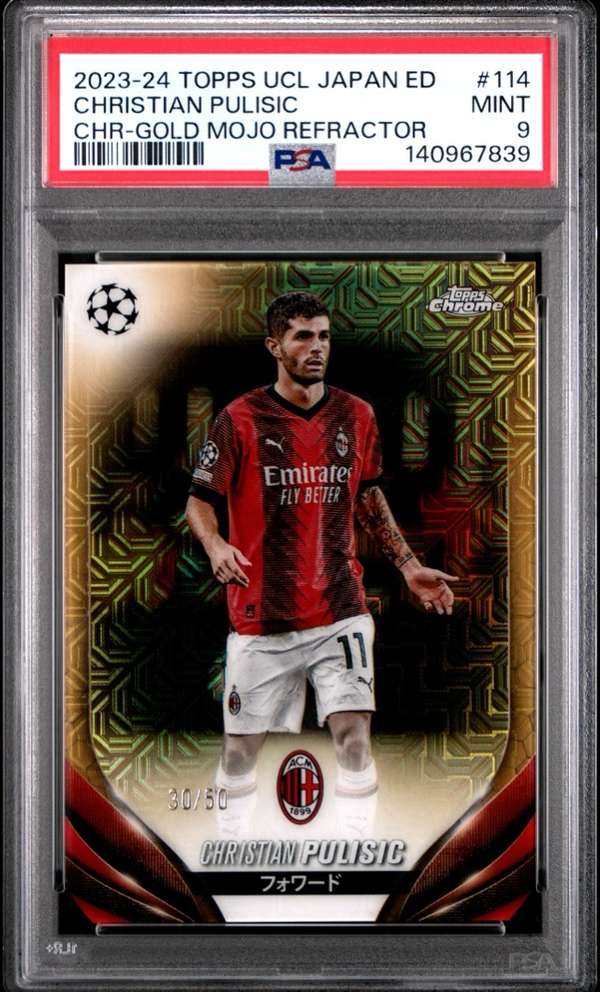 2023-24 Topps Japan Gold Mojo #114 Christian Pulisic PSA 9 (58)
