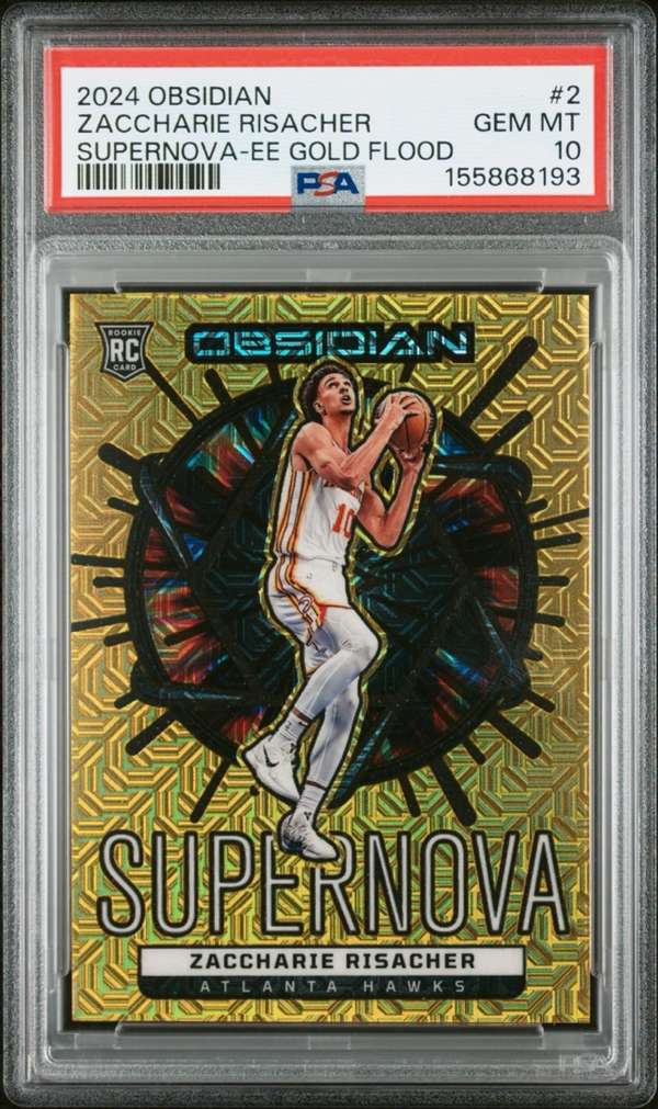 2024 Obsidian Supernova Gold Flood #2 Zaccharie Risacher PSA 10