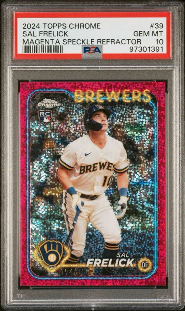2024 Topps Chrome - Magenta Speckle Refractor #39 SAL FRELICK PSA 10
