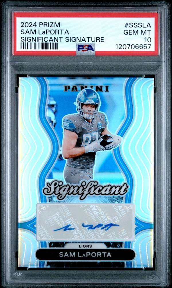 2024 Panini Prizm Significant Signatures #SSSLA SAM LaPORTA PSA 10