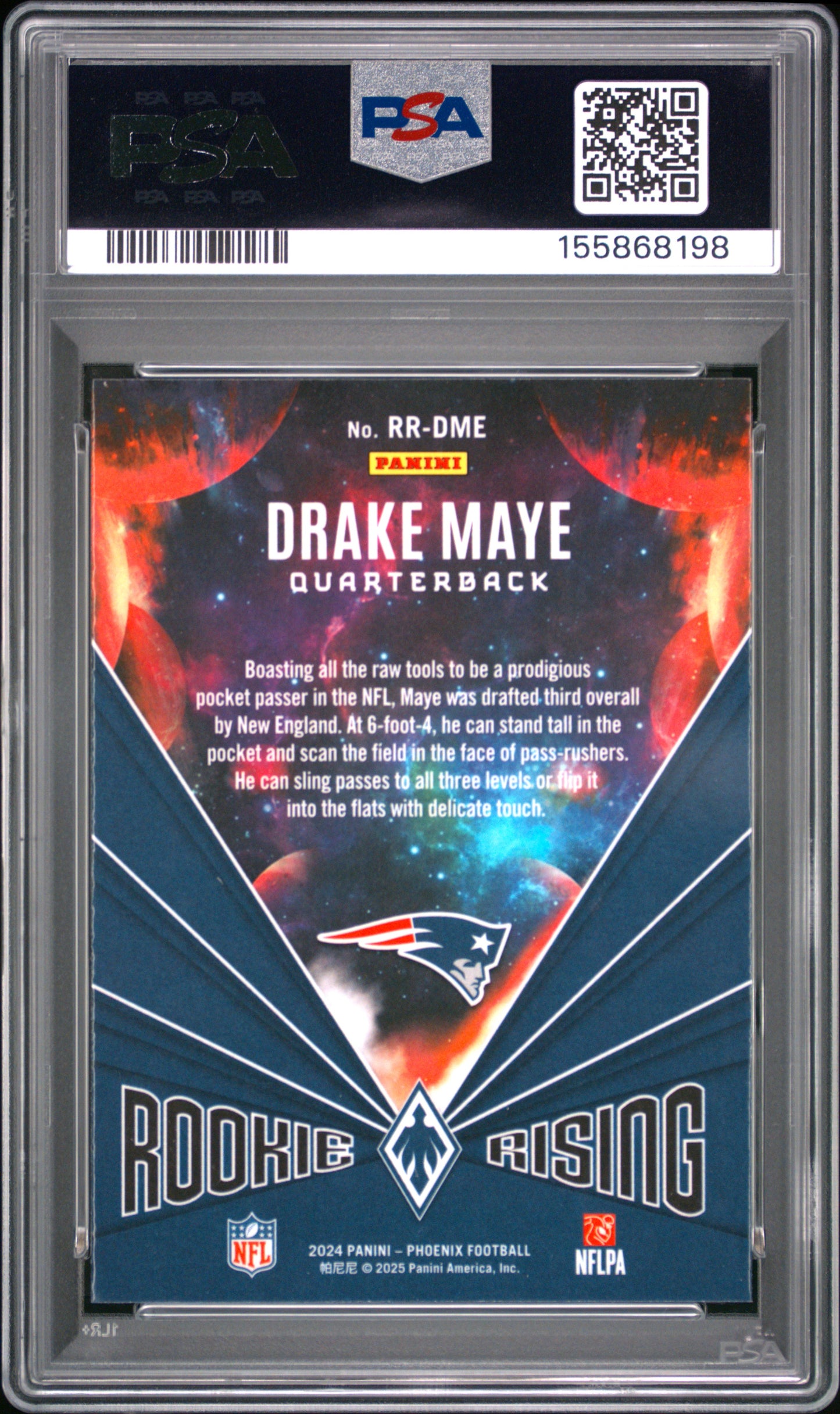 2024 Panini Phoenix Rookie Rising #RRDME Drake Maye PSA 10
