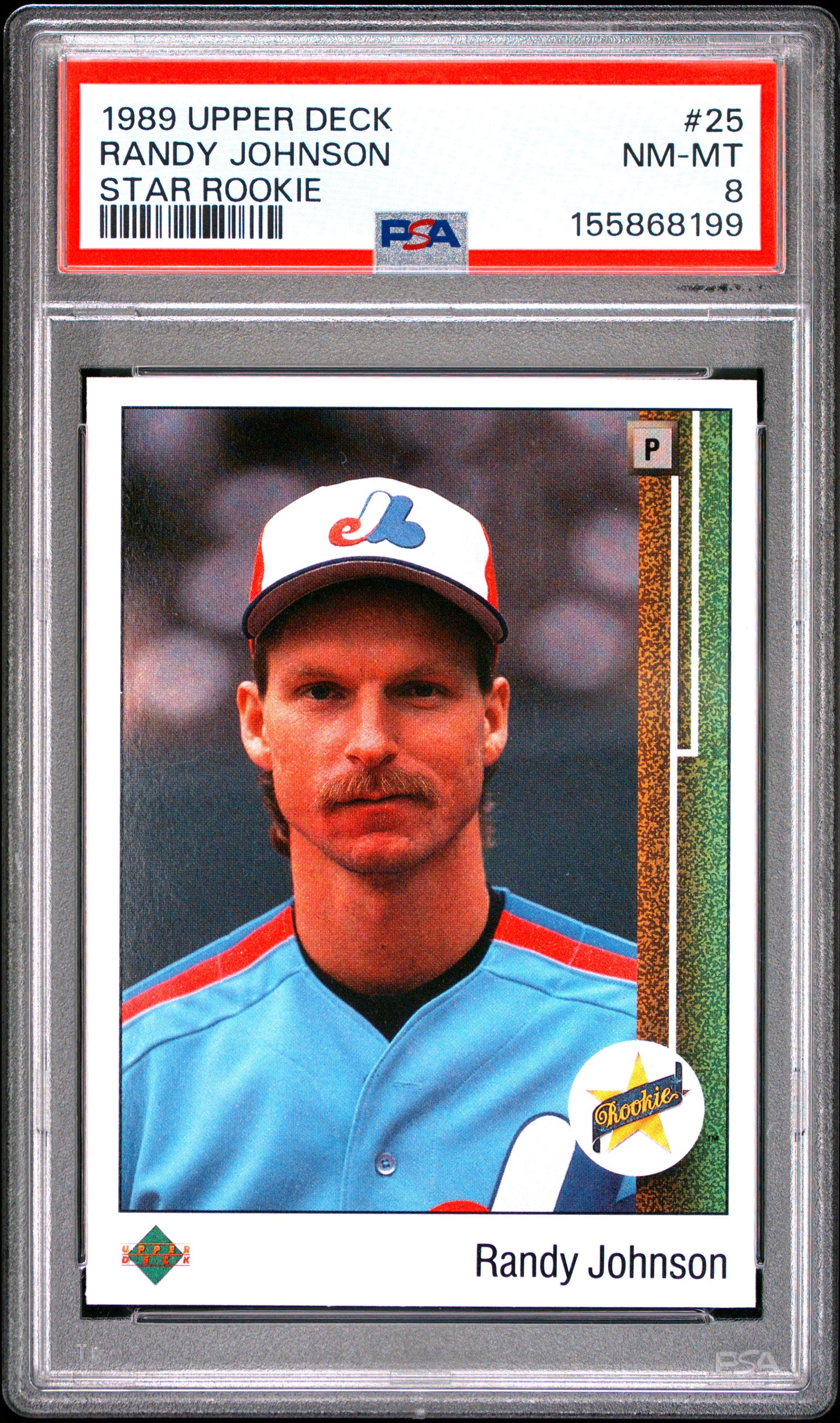 1989 Upper Deck #25 Randy Johnson Star Rookie PSA 8