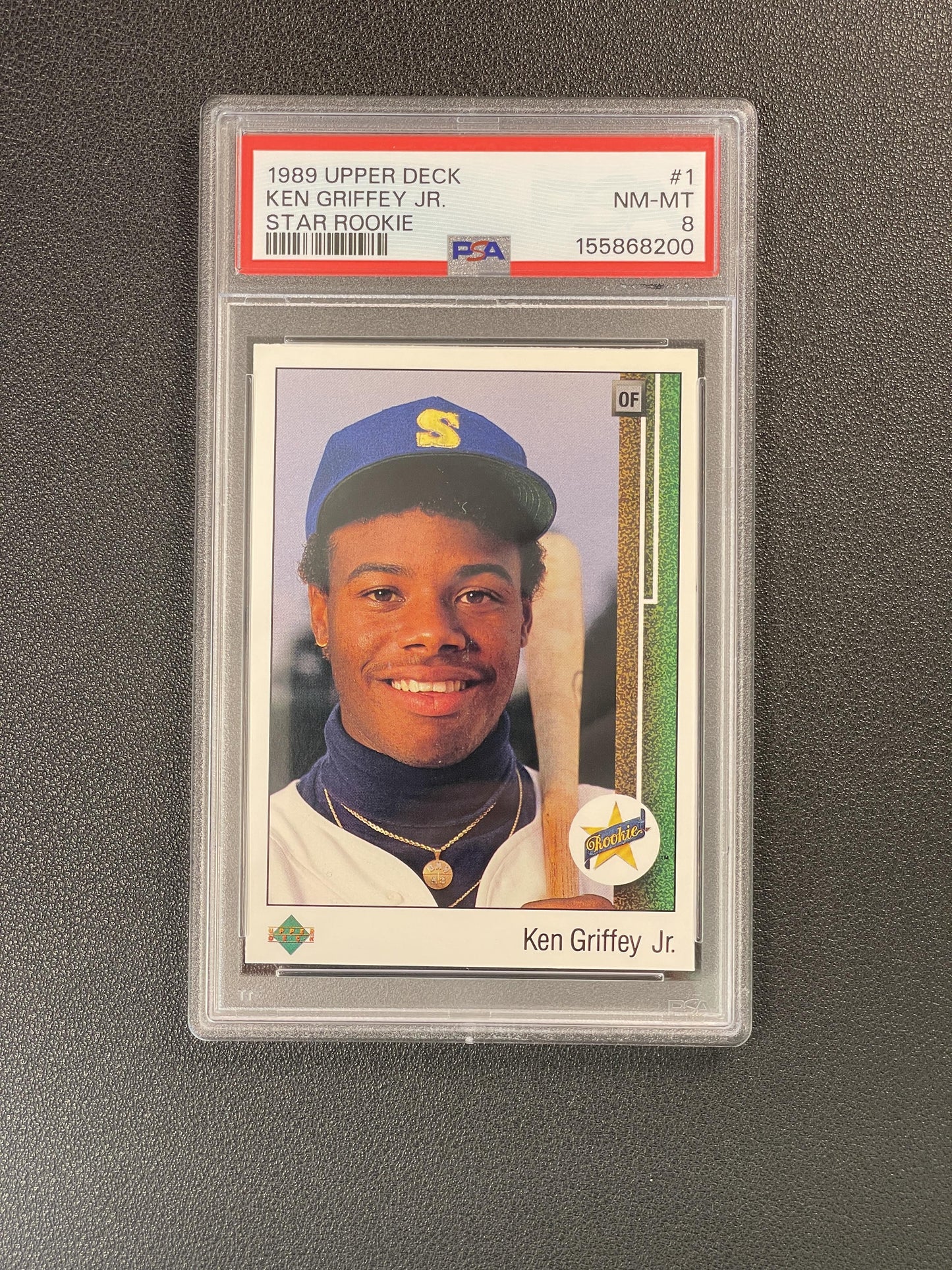 1989 Upper Deck #1 Ken Griffey Jr. PSA 8