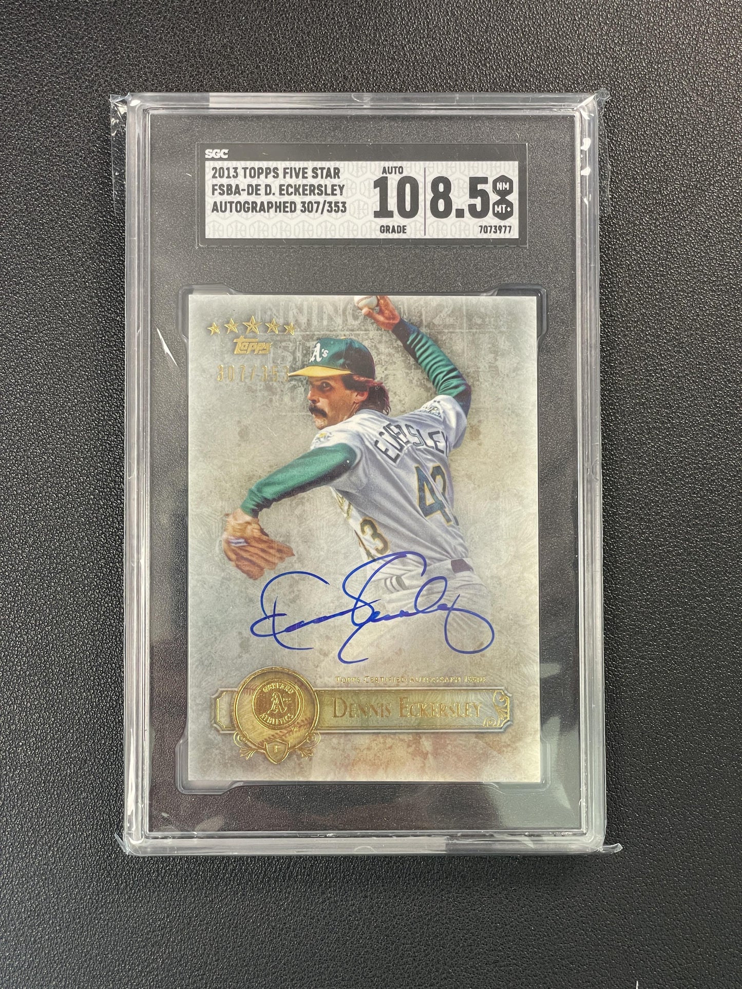 2013 Topps Five Star #FSBA-DE Dennis Eckersley Autographs SGC 10 #/353