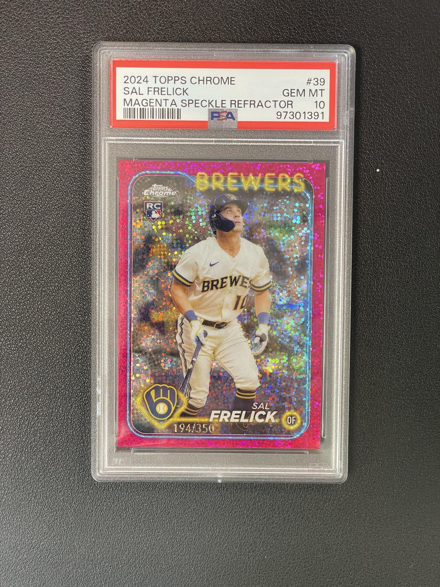 2024 Topps #76 Sal Frelick Silver Crackle Foil PSA 10