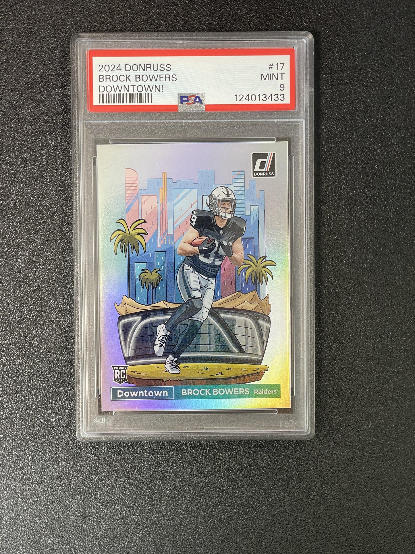 2024 Donruss #17 Brock Bowers Downtown PSA 9