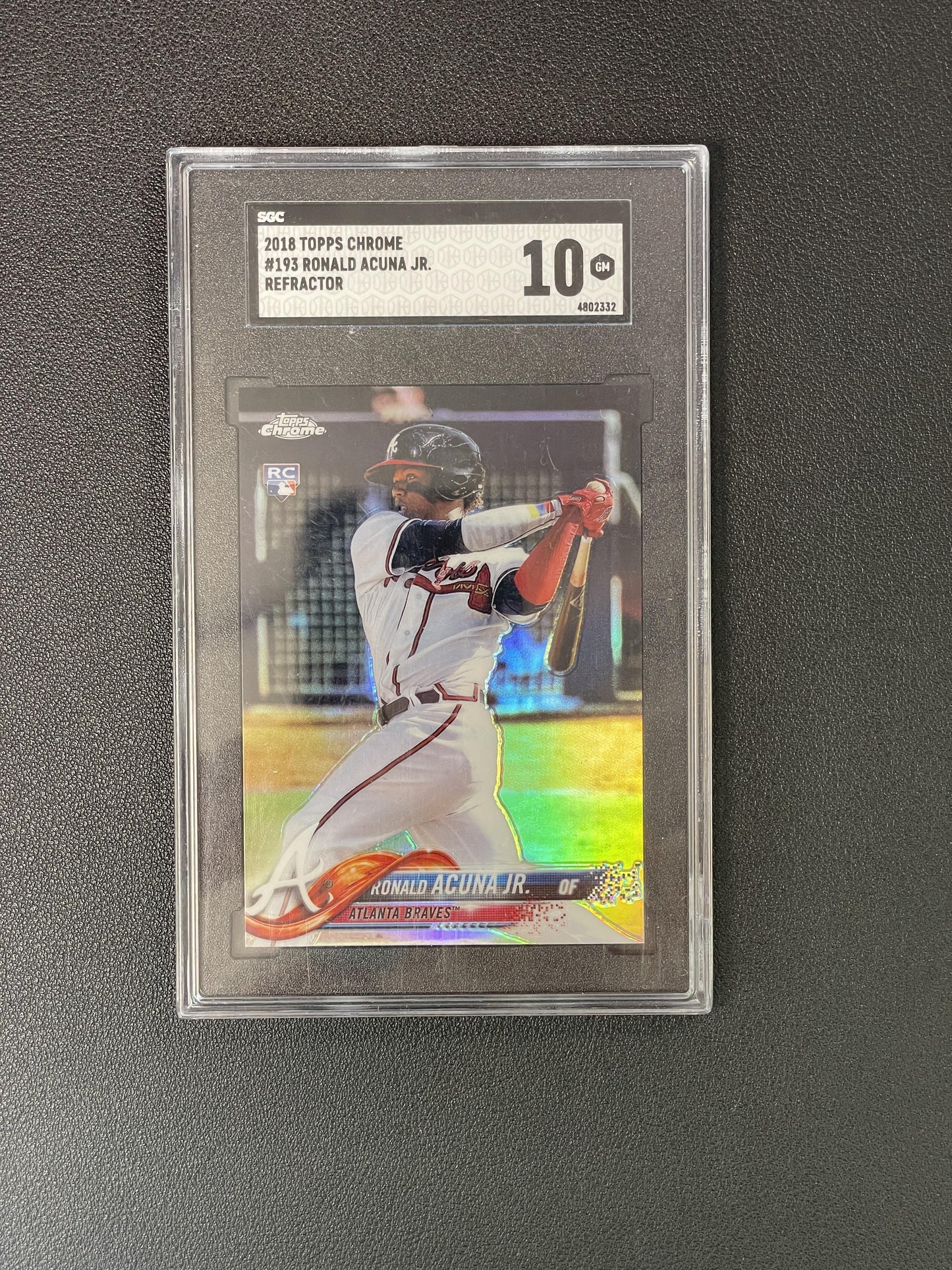 2018 Topps Chrome #193 Ronald Acuna Jr. Refractor SGC 10
