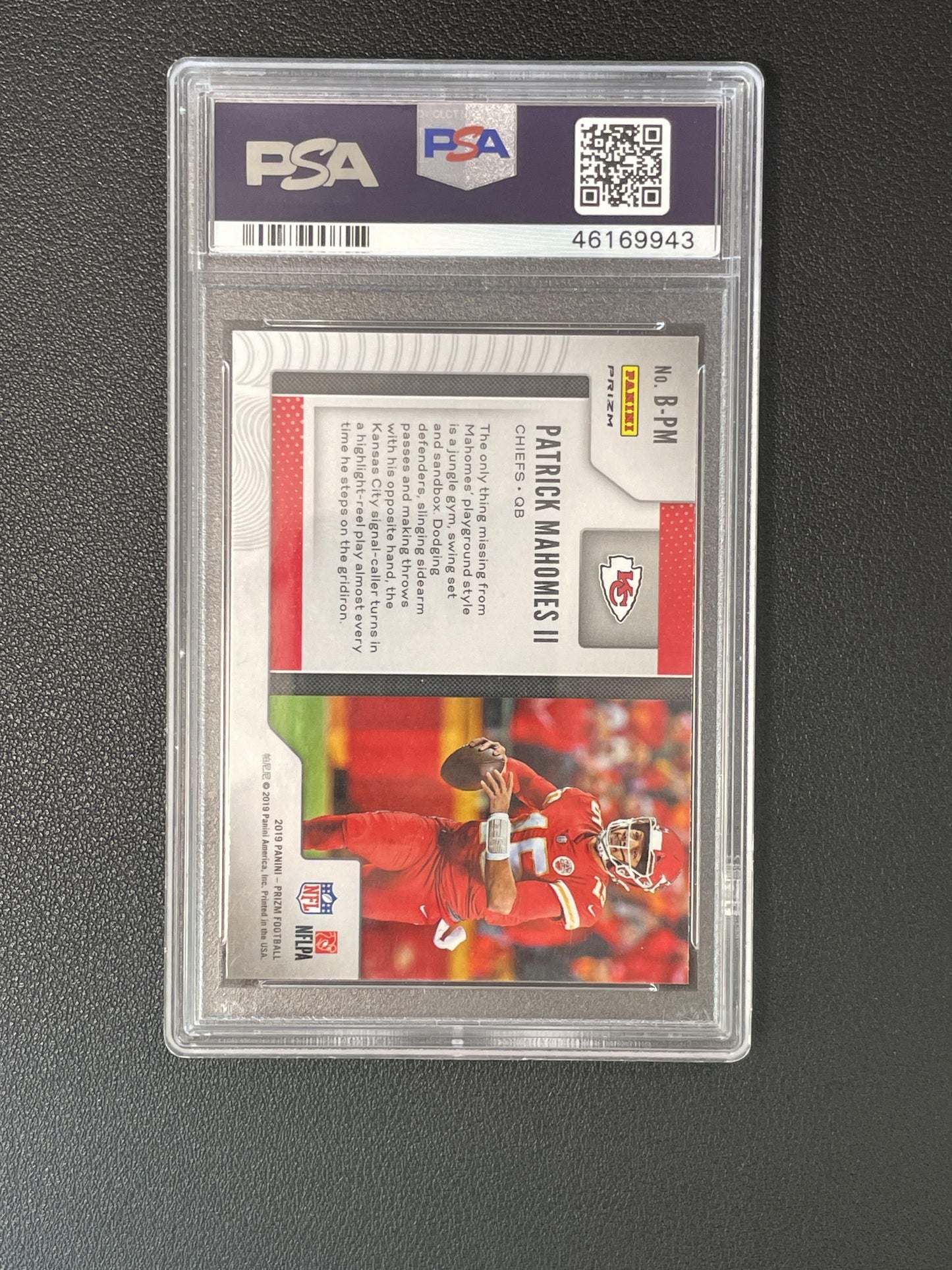 2019 Panini Prizm #B-PM Patrick Mahomes II Brilliance Prizms Green PSA 10