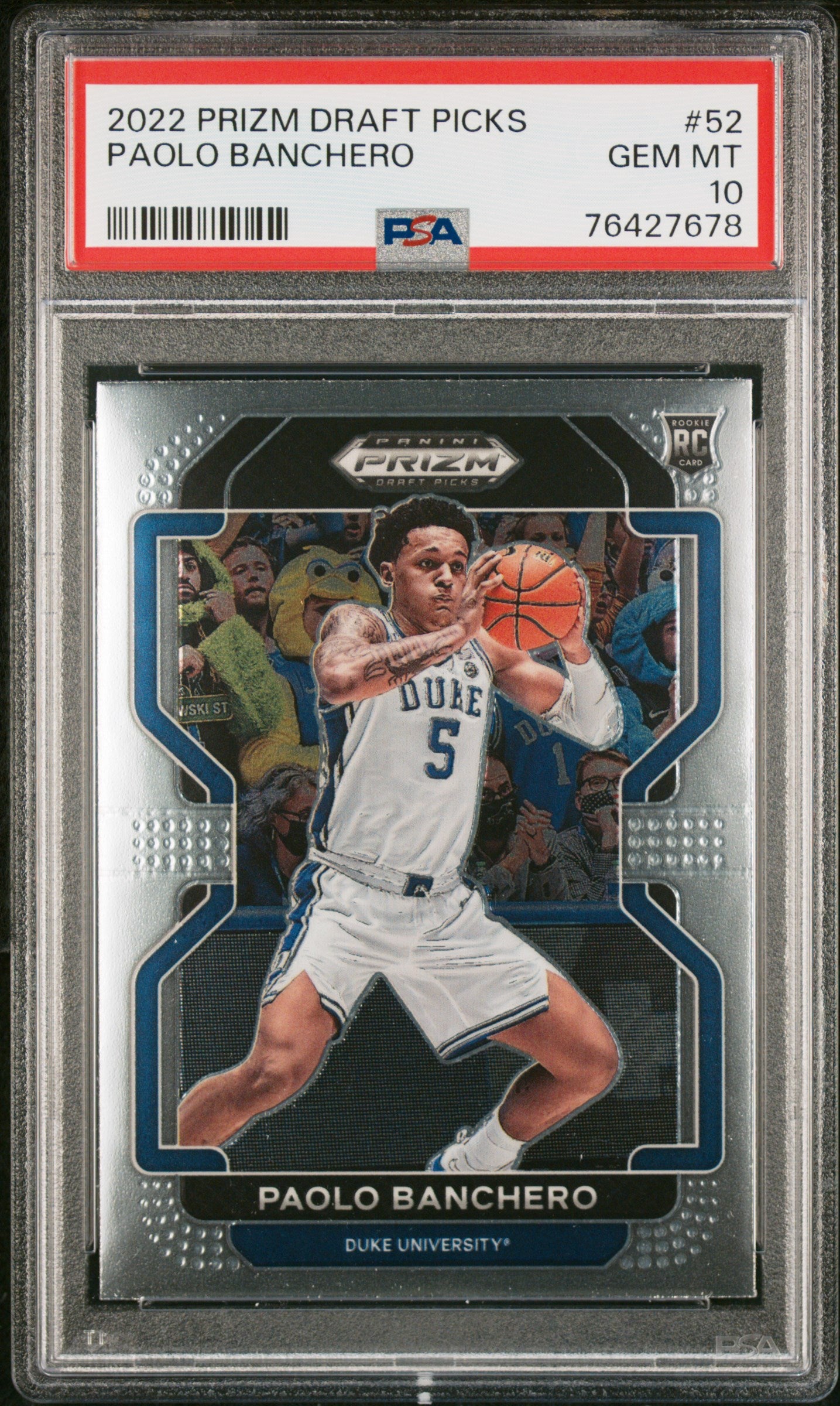 2022-23 Panini Prizm Draft Picks #52 Paolo Banchero PSA 10